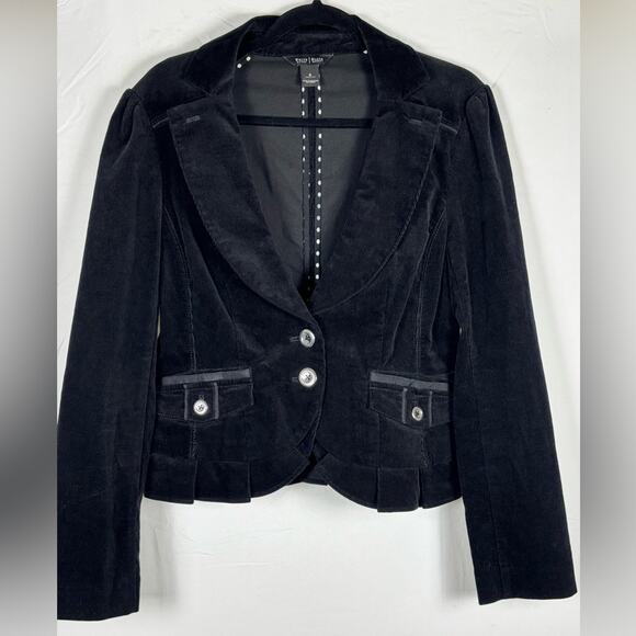White House Black Market Jackets & Blazers - White House Black Market Blazer jacket Corduroy Buttons Black Size 8